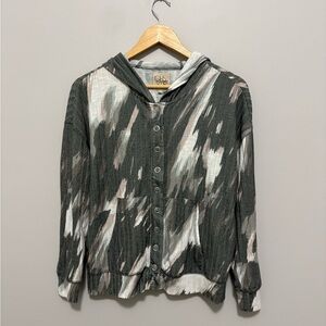 Chaser Hooded Button-Up Cardigan